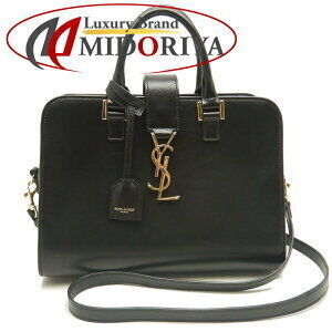 SAINT LAURENT Cabas Handbag Leather Black